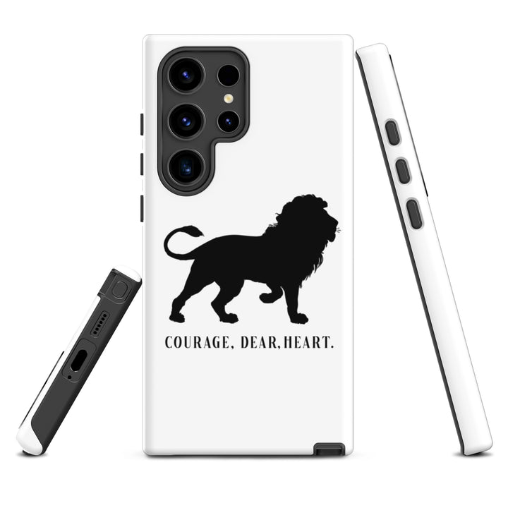 Christian Phone Case Courage Dear Heart White for Samsung® Samsung® Phone Cases   