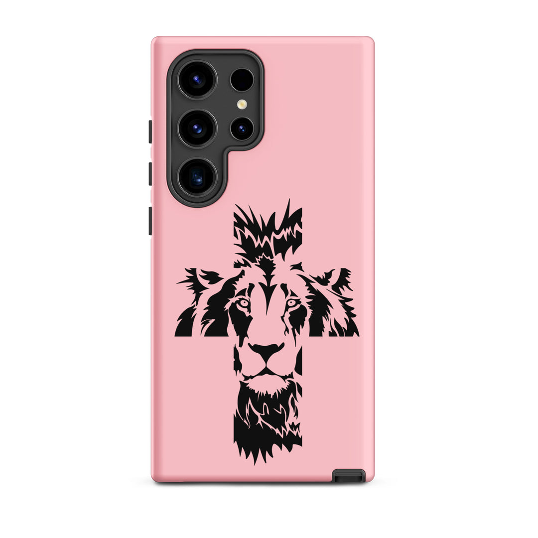 Christian Phone Case Aslan Cross Pink for Samsung® Samsung® Phone Cases Matte Samsung Galaxy S24 Ultra 