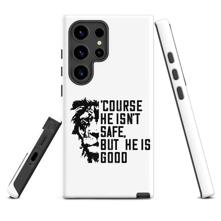 Christian Phone Case 'Course He Isn't Safe White for Samsung® Samsung® Phone Cases   