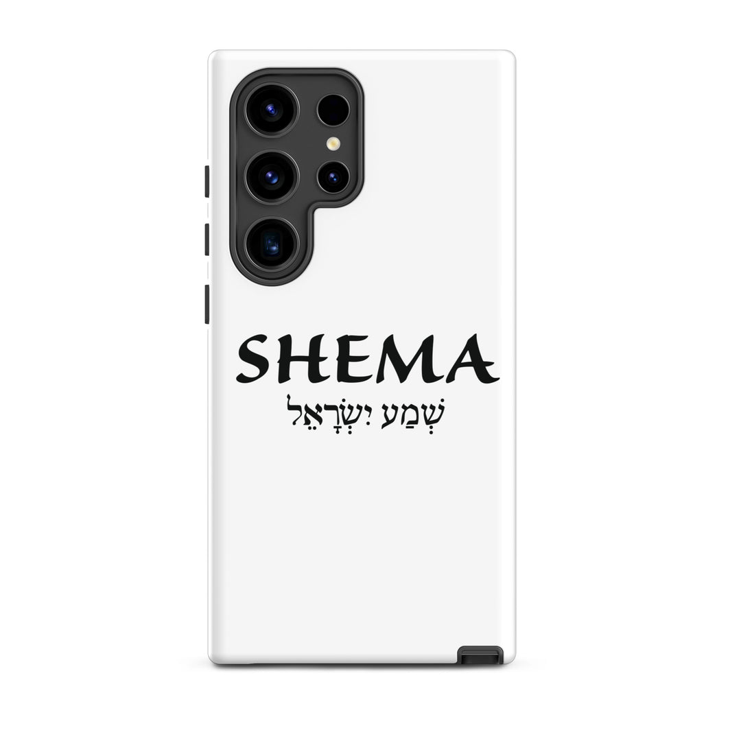 Christian Phone Case Shema Hebrew White for Samsung® Samsung® Phone Cases Matte Samsung Galaxy S24 Ultra 