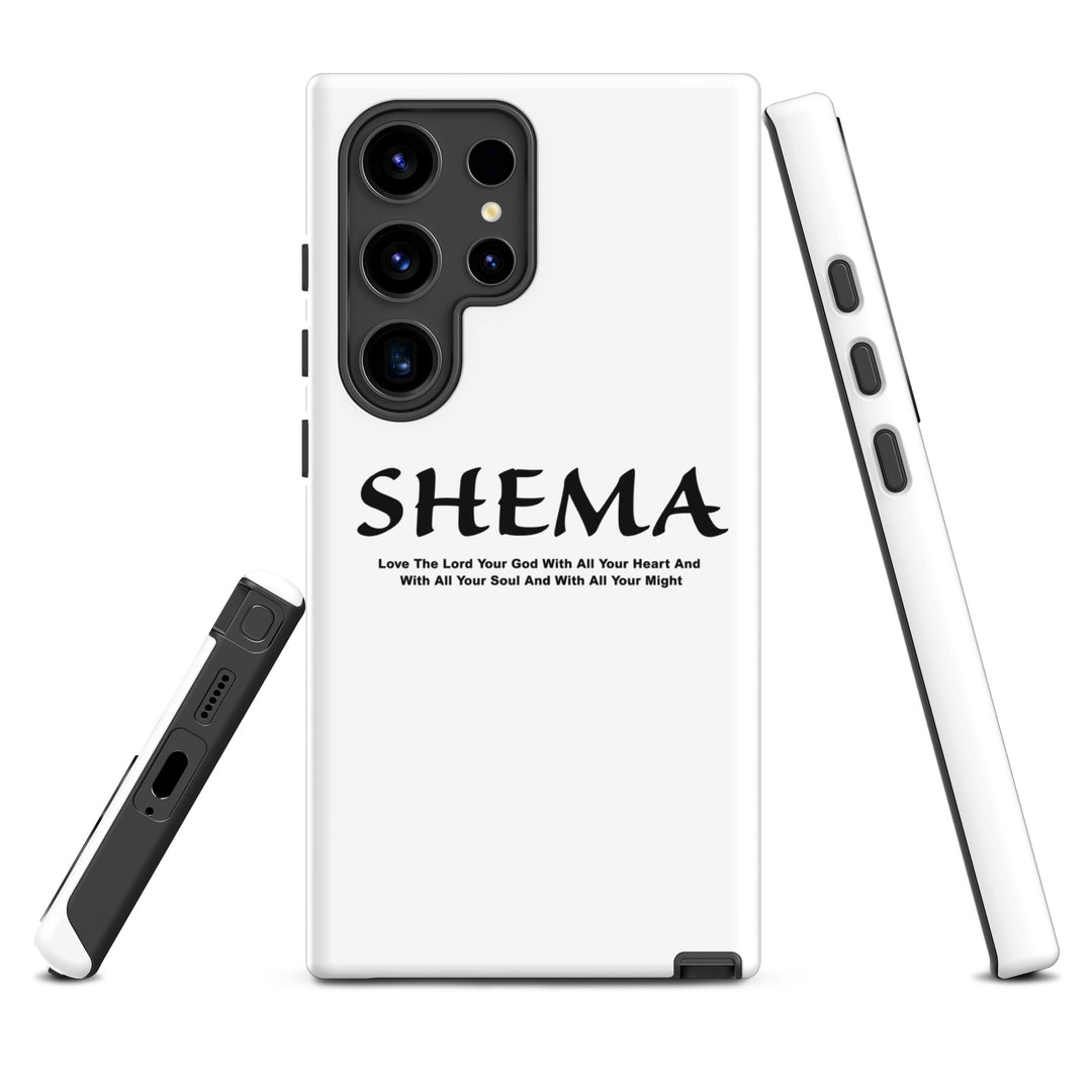 Christian Phone Case Shema Love The Lord White for Samsung® Samsung® Phone Cases   