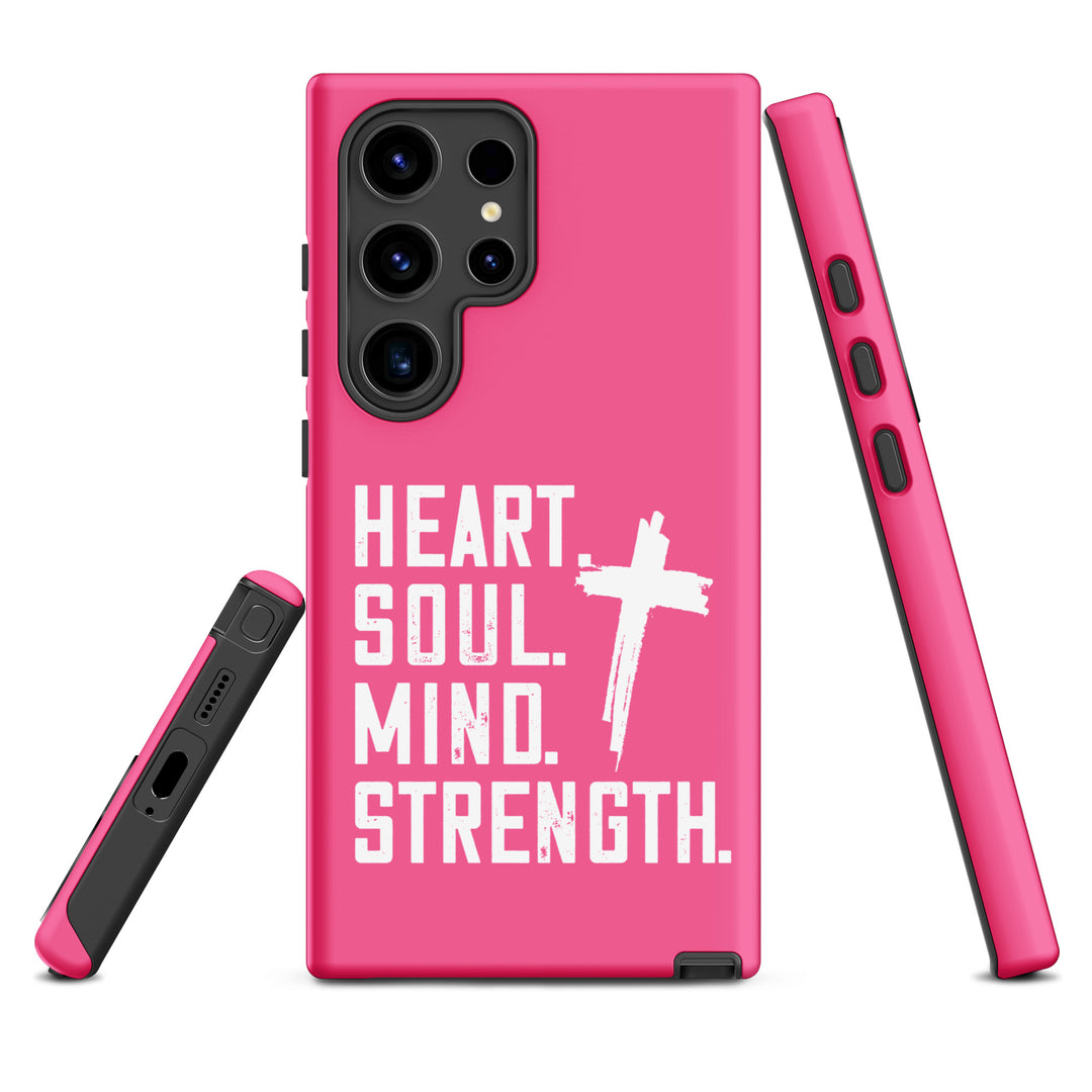 Christian Phone Case Heart Soul Mind Strength Pink for Samsung® Samsung® Phone Cases   