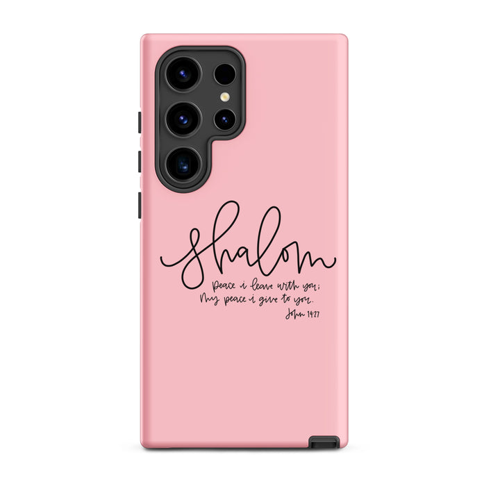 Christian Phone Case Shalom Pink for Samsung® Samsung® Phone Cases Matte Samsung Galaxy S24 Ultra 