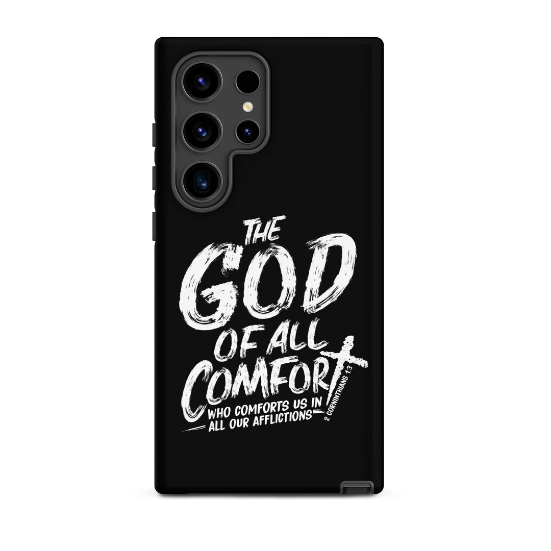 Christian Phone Case God of All Comfort Black for Samsung® Samsung® Phone Cases Matte Samsung Galaxy S24 Ultra 