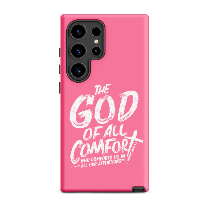 Christian Phone Case God of All Comfort Pink for Samsung® Samsung® Phone Cases Matte Samsung Galaxy S24 Ultra 