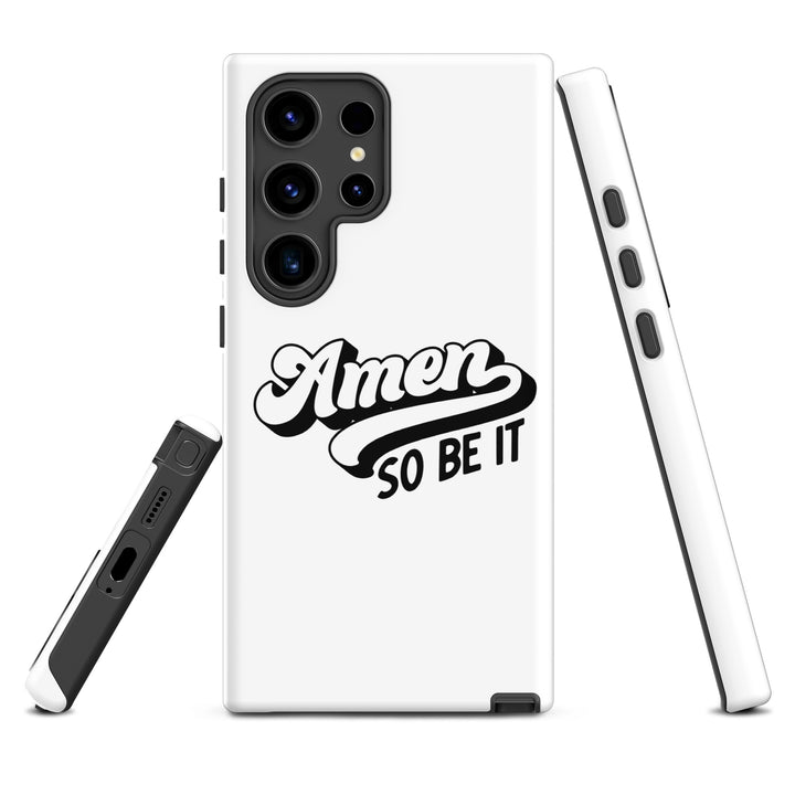 Christian Phone Case Amen So Be It White for Samsung® Samsung® Phone Cases   