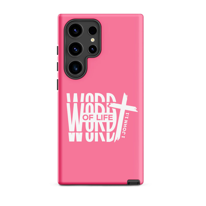 Christian Phone Case Word of Life Cross Pink for Samsung® Samsung® Phone Cases Matte Samsung Galaxy S24 Ultra 