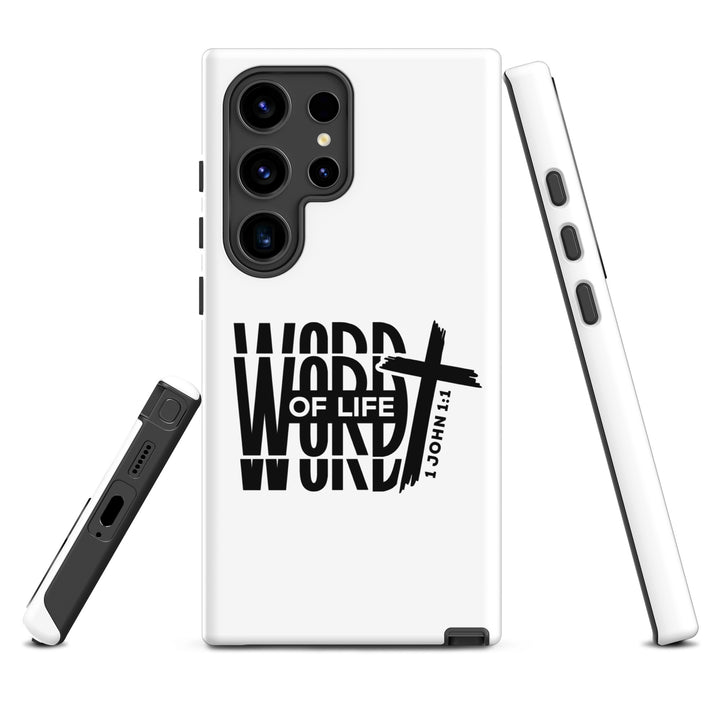 Christian Phone Case Word of Life Cross White for Samsung® Samsung® Phone Cases   