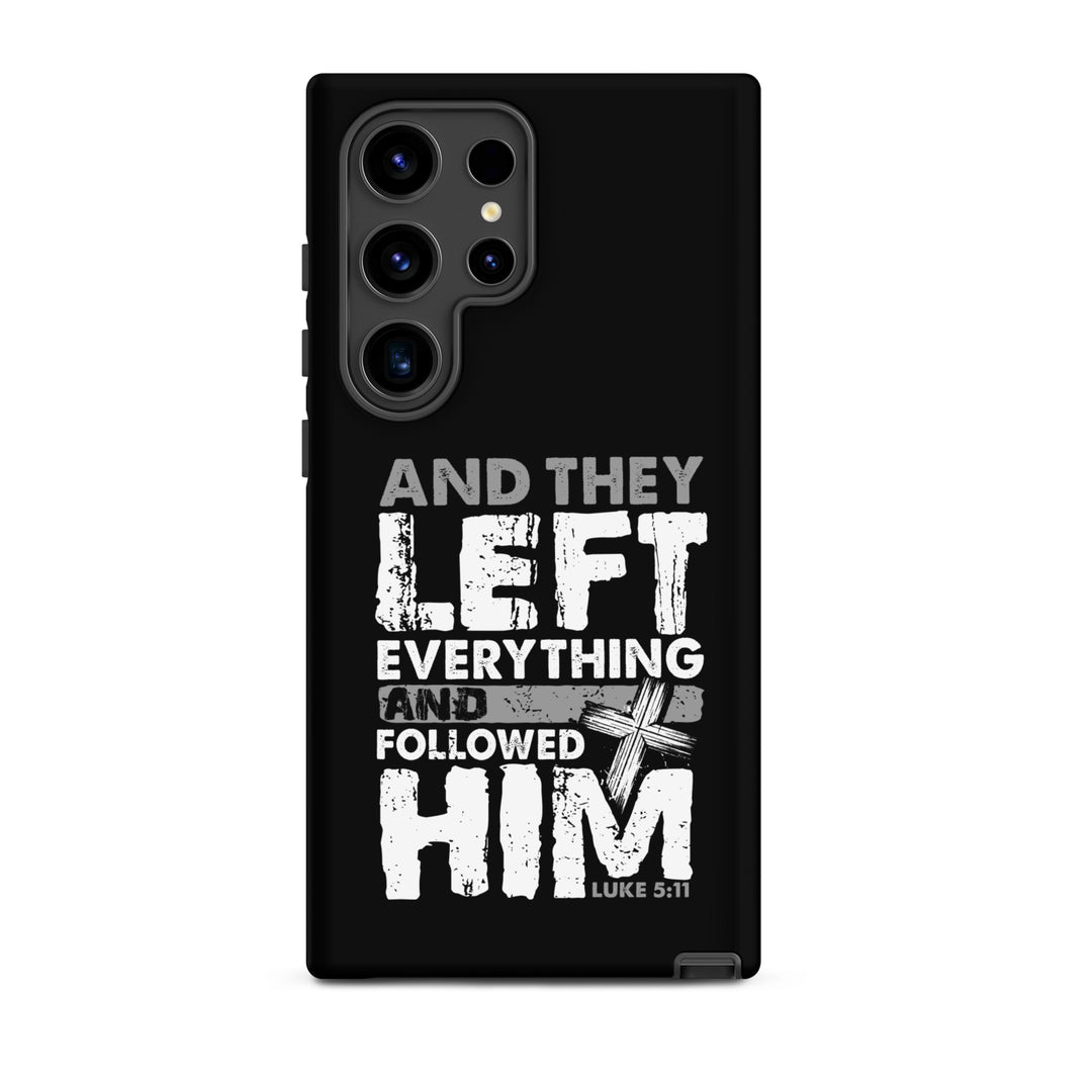 Christian Phone Case Left Everything Cross Black for Samsung® Samsung® Phone Cases Matte Samsung Galaxy S24 Ultra 