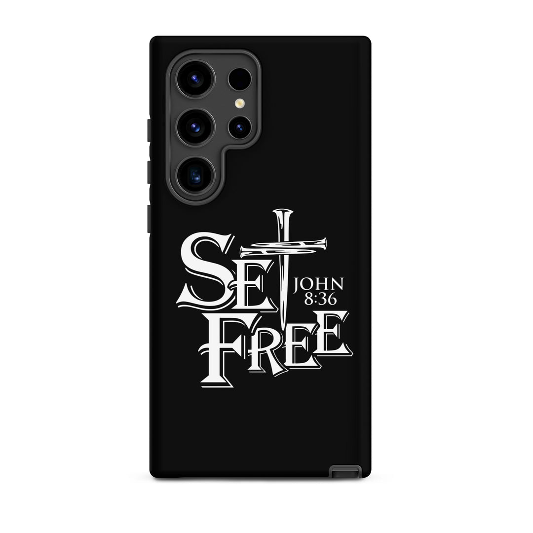 Christian Phone Case Set Free Black for Samsung® Samsung® Phone Cases Matte Samsung Galaxy S24 Ultra 