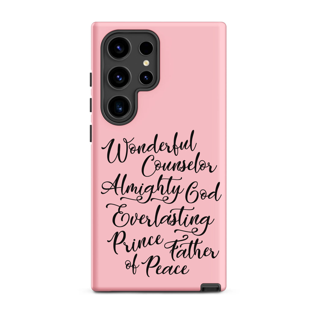 Christian Phone Case Wonderful Counselor Pink for Samsung® Samsung® Phone Cases Matte Samsung Galaxy S24 Ultra 