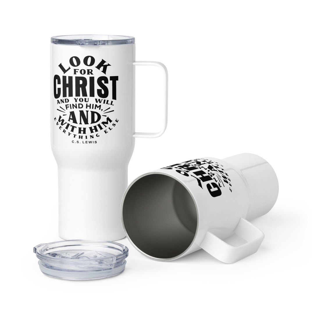 Look For Christ 25 oz Travel Mug with Handle Travel Mug Default Title  