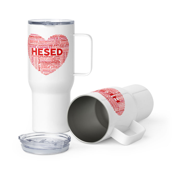 Hesed Heart Cloud Heart 25 oz Travel Mug with Handle Travel Mug Default Title  