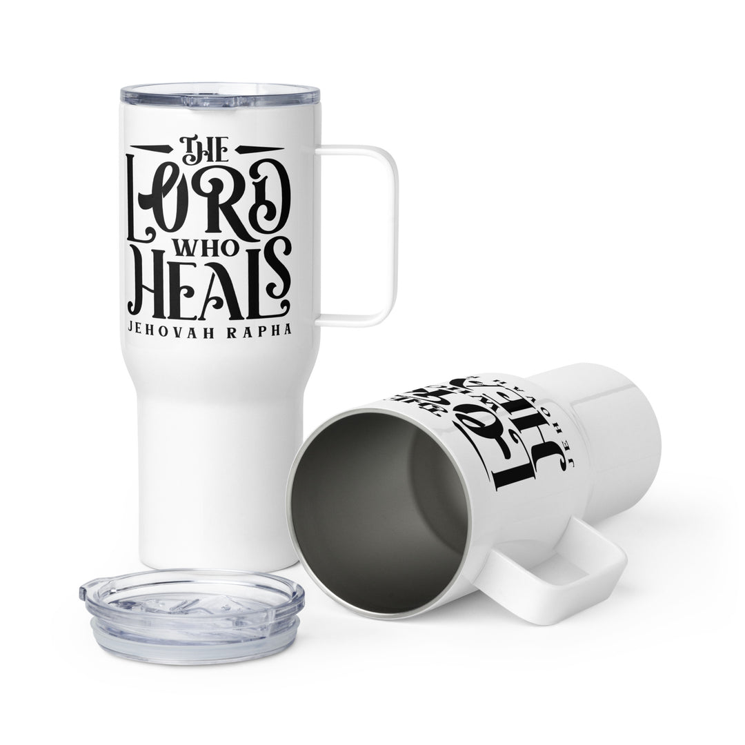 The Lord Who Heals 25 oz Travel Mug with Handle Travel Mug Default Title  