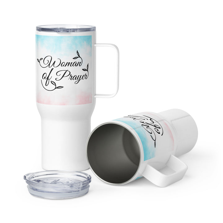 Woman of Prayer Cloud 25 oz Travel Mug with Handle Travel Mug   