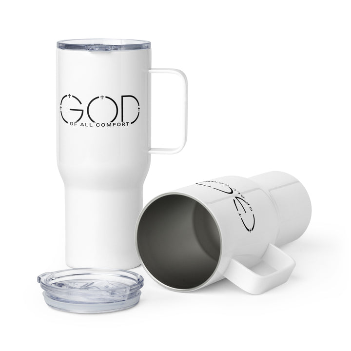 Christian Coffee Mug Travel Cup God of All Comfort 25 oz Travel Mug   