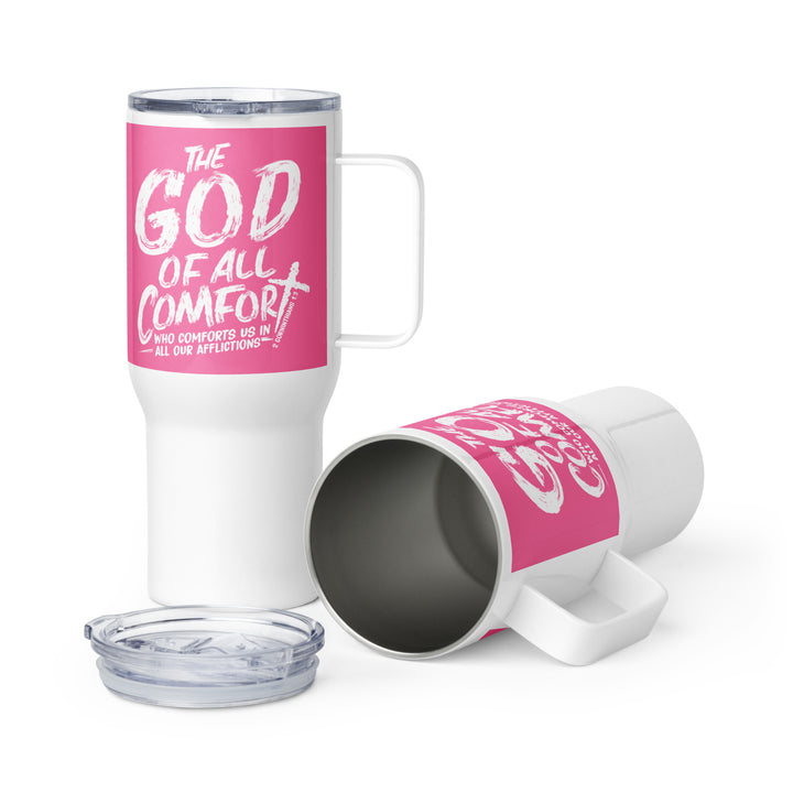 Christian Coffee Mug Travel Cup God of All Comfort 25 oz Travel Mug   