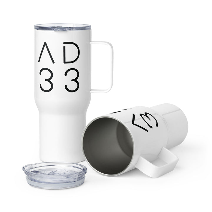 AD 33 25 oz Travel Mug with Handle Travel Mug   