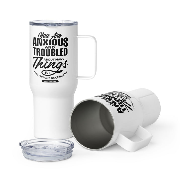 Anxious And Troubled 25 oz Travel Mug with Handle Travel Mug   