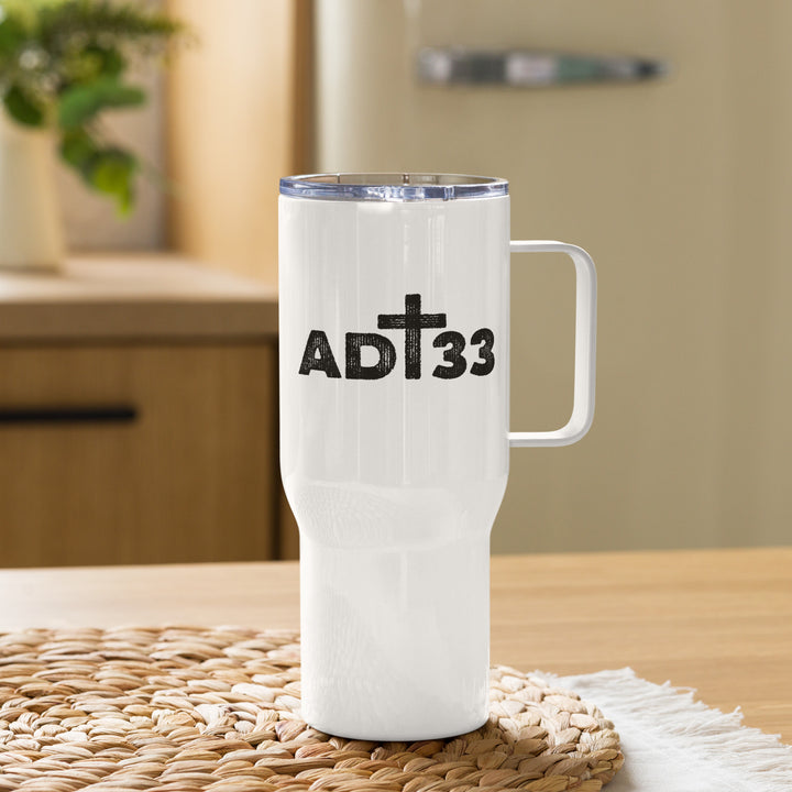 AD33 Cross  25 oz Travel Mug with Handle Travel Mug   