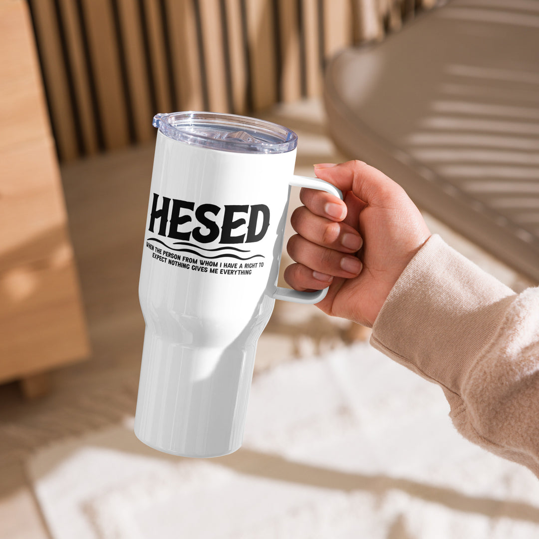 Hesed Everything 25 oz Travel Mug with Handle Travel Mug   