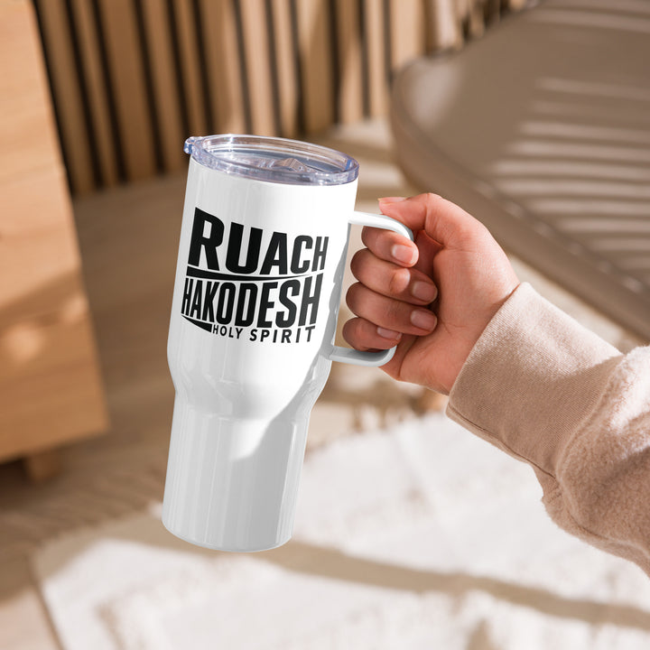 Led By Ruach Hakodesh 25 oz Travel Mug with Handle Travel Mug   