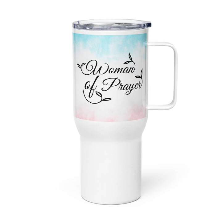 Woman of Prayer Cloud 25 oz Travel Mug with Handle Travel Mug   