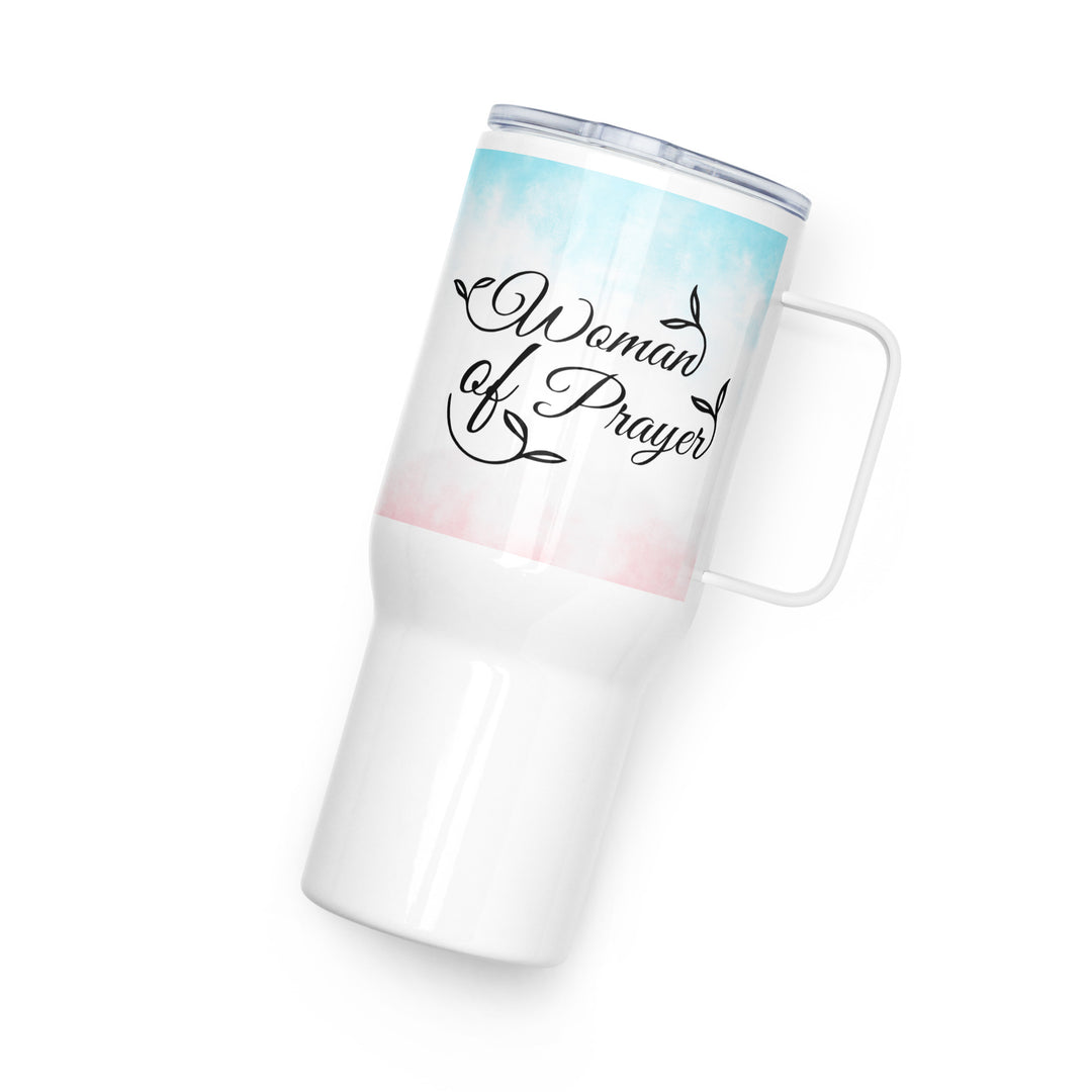 Woman of Prayer Cloud 25 oz Travel Mug with Handle Travel Mug   