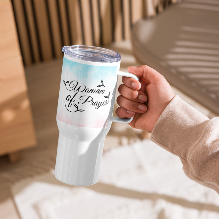 Woman of Prayer Cloud 25 oz Travel Mug with Handle Travel Mug   