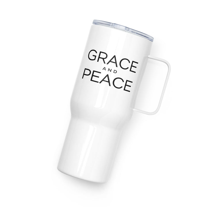 Grace and Peace 25 oz Travel Mug with Handle Travel Mug   