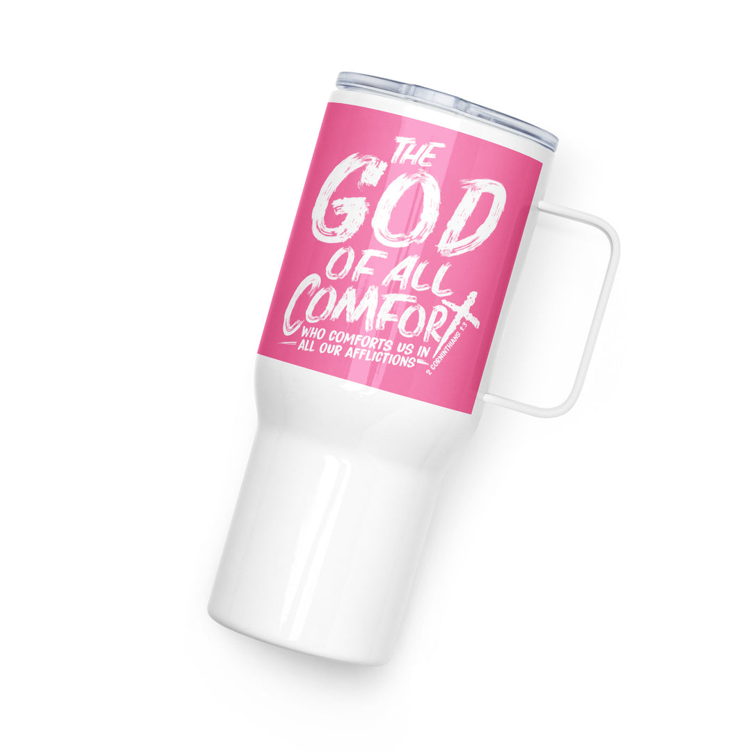 Christian Coffee Mug Travel Cup God of All Comfort 25 oz Travel Mug   