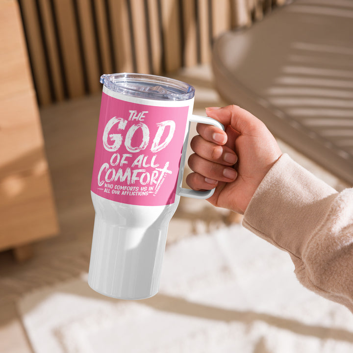 Christian Coffee Mug Travel Cup God of All Comfort 25 oz Travel Mug   