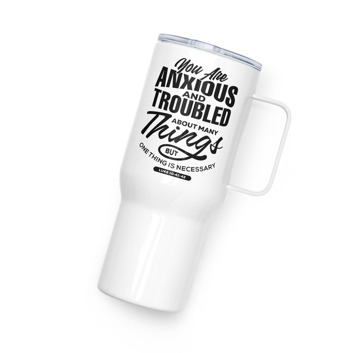 Anxious And Troubled 25 oz Travel Mug with Handle Travel Mug   