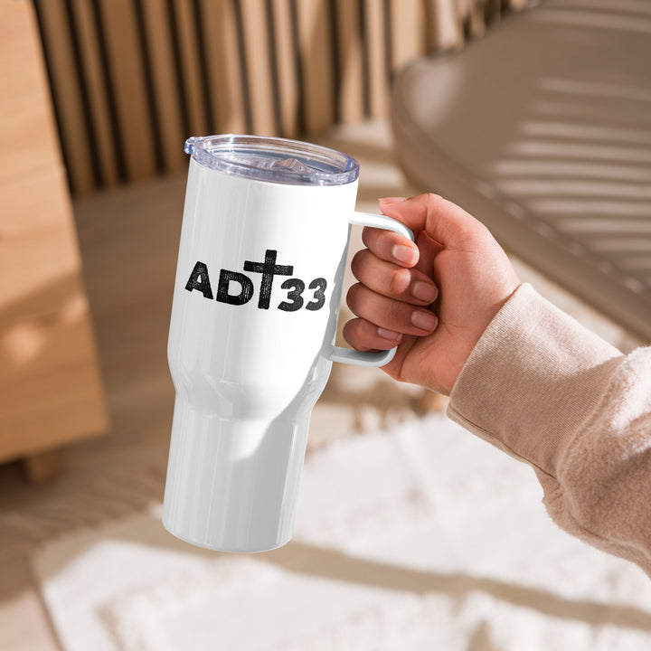 AD33 Cross  25 oz Travel Mug with Handle Travel Mug   