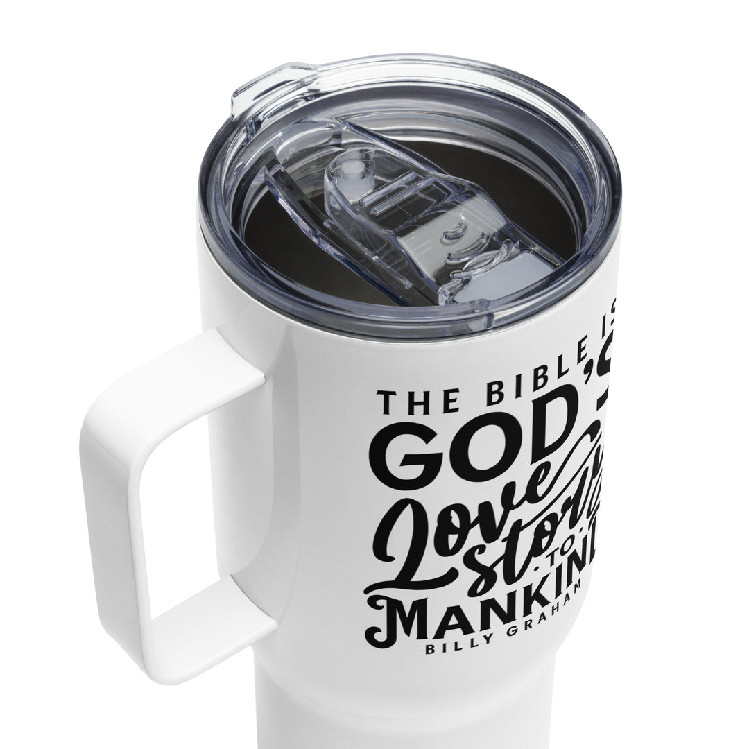 God's Love Story 25 oz Travel Mug with Handle Travel Mug   