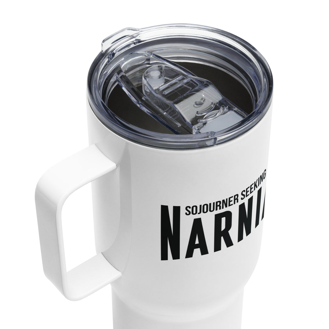 Sojourner Seeking Narnia 25 oz Travel Mug with Handle Travel Mug   