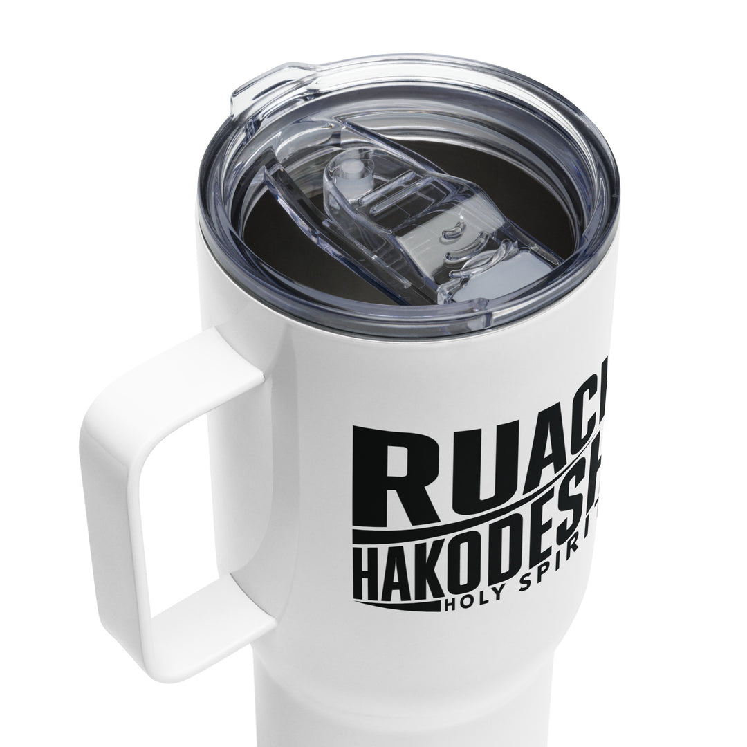 Led By Ruach Hakodesh 25 oz Travel Mug with Handle Travel Mug   