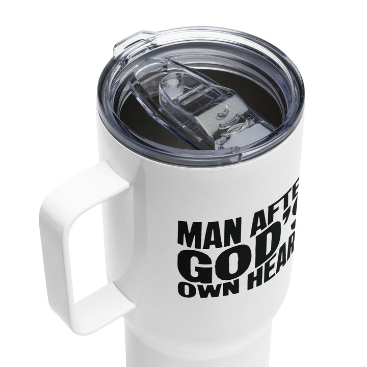 Man After God's Own Heart 25 oz Travel Mug with Handle Travel Mug   