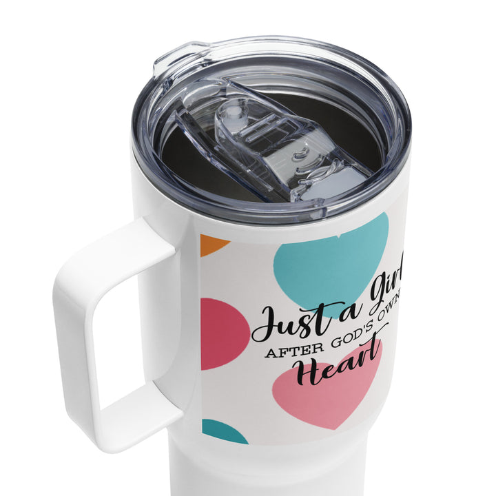 Christian Coffee Mug Travel Cup Girl After God's Own Heart 25 oz Travel Mug   