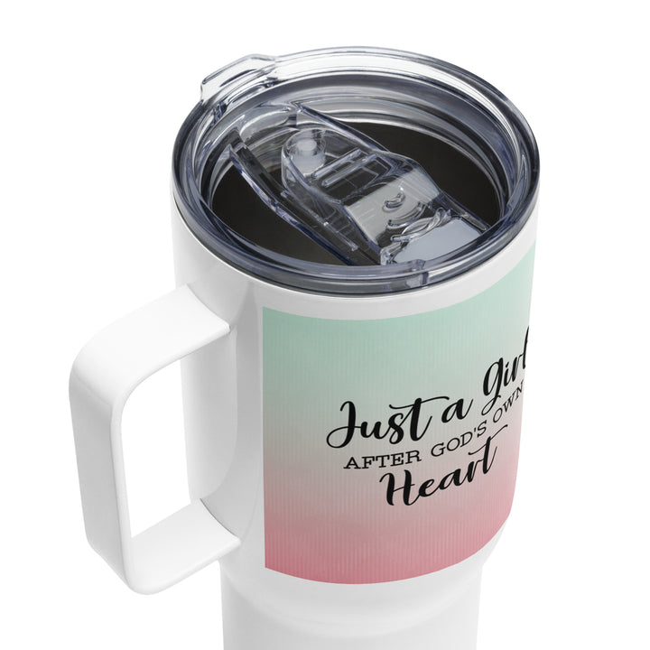 Christian Coffee Mug Travel Cup Girl After God's Own Heart 25 oz Travel Mug   