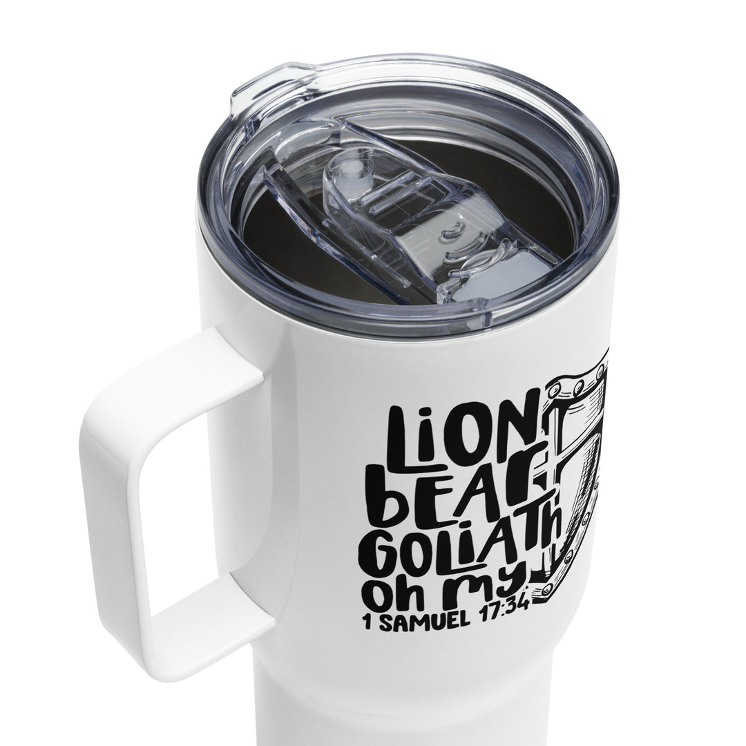 Lion Bear Goliath Oh My 25 oz Travel Mug with Handle Travel Mug   