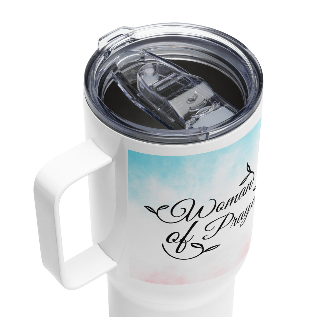 Woman of Prayer Cloud 25 oz Travel Mug with Handle Travel Mug   