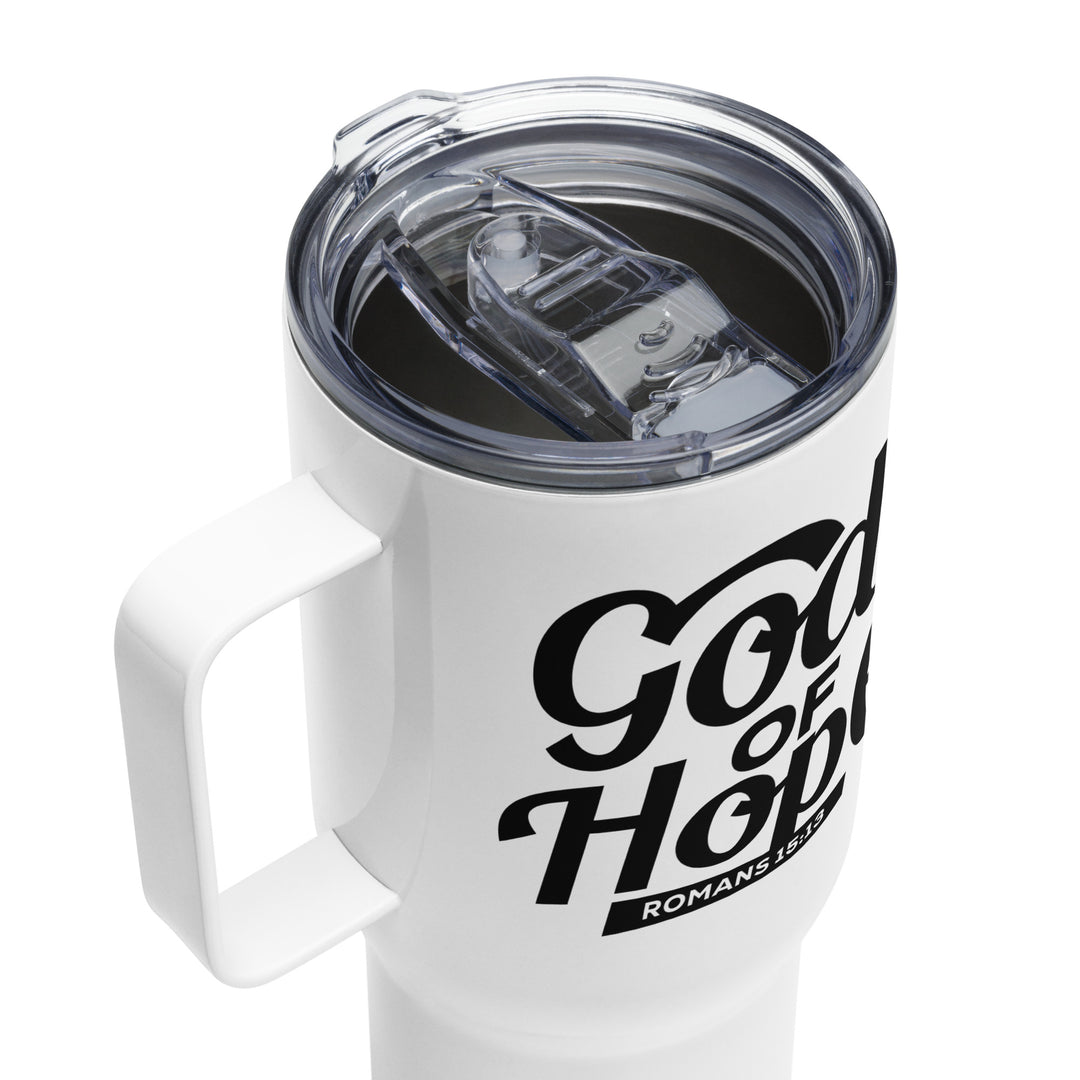 Christian Coffee Mug Travel Cup God of Hope 25 oz Travel Mug   