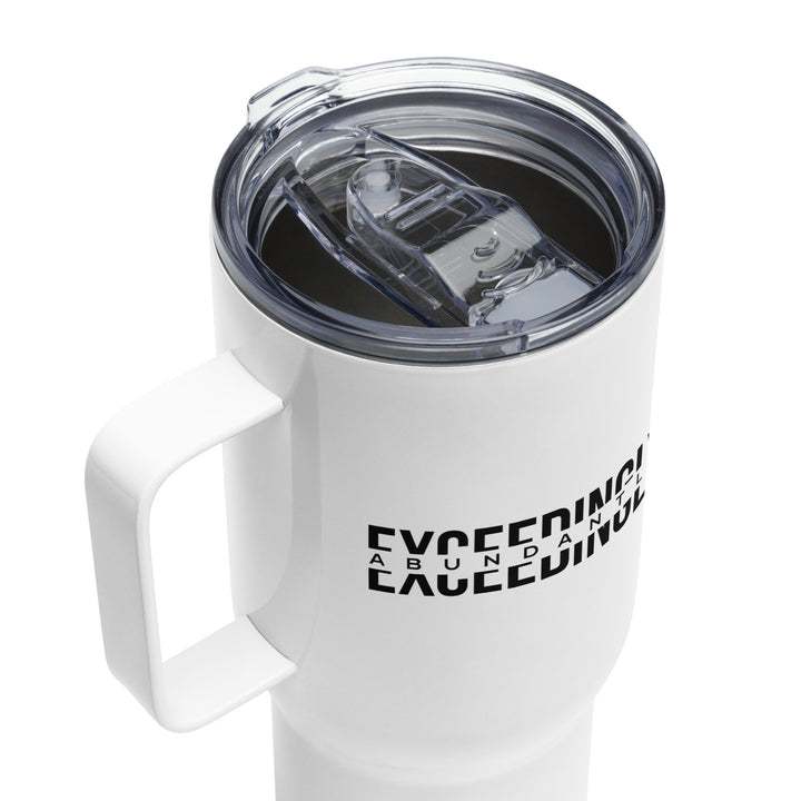 Christian Coffee Mug Travel Cup Exceedingly Abundantly 25 oz Travel Mug   