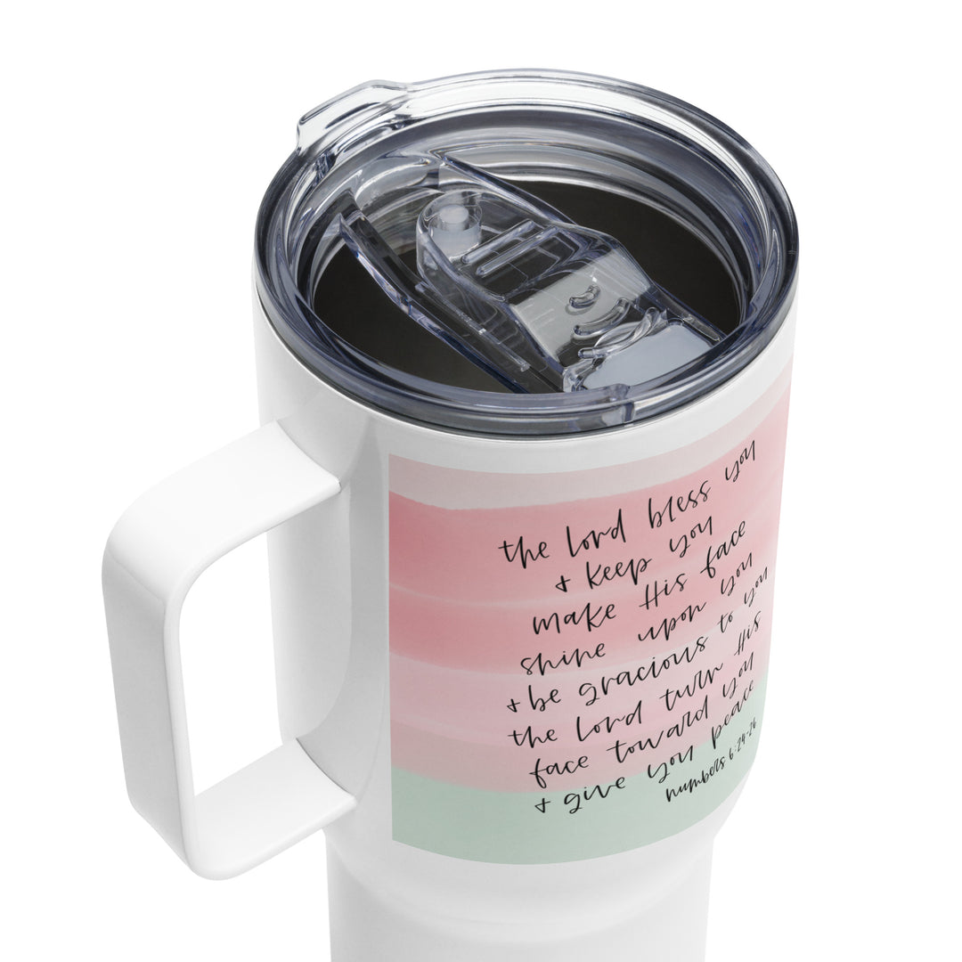 Bless and Keep 25 oz Travel Mug with Handle Travel Mug   