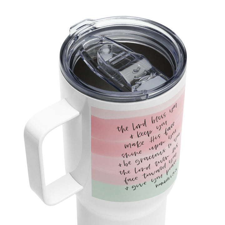 Bless and Keep 25 oz Travel Mug with Handle Travel Mug   