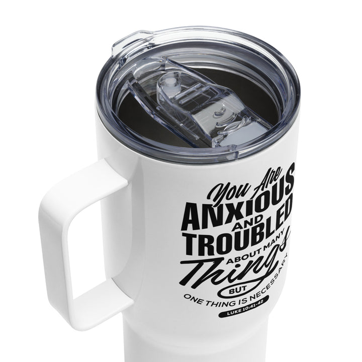 Anxious And Troubled 25 oz Travel Mug with Handle Travel Mug   