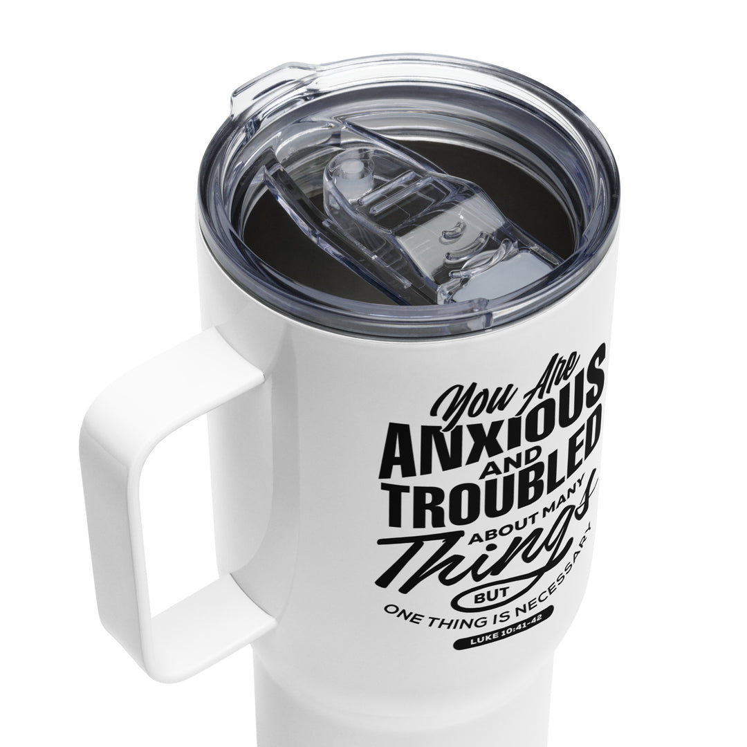 Anxious And Troubled 25 oz Travel Mug with Handle Travel Mug   