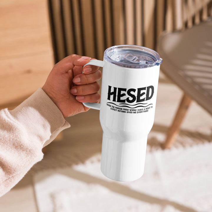 Hesed Everything 25 oz Travel Mug with Handle Travel Mug   