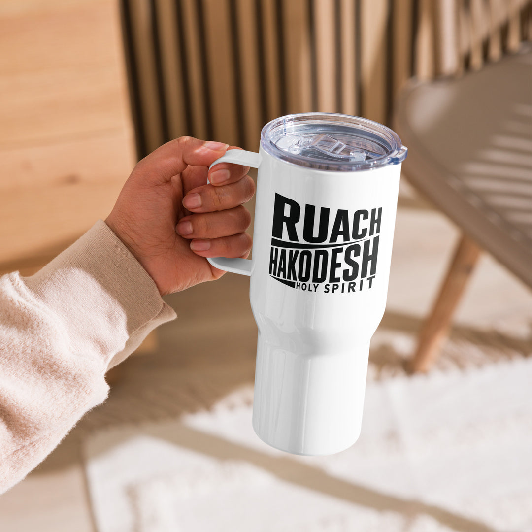 Led By Ruach Hakodesh 25 oz Travel Mug with Handle Travel Mug   